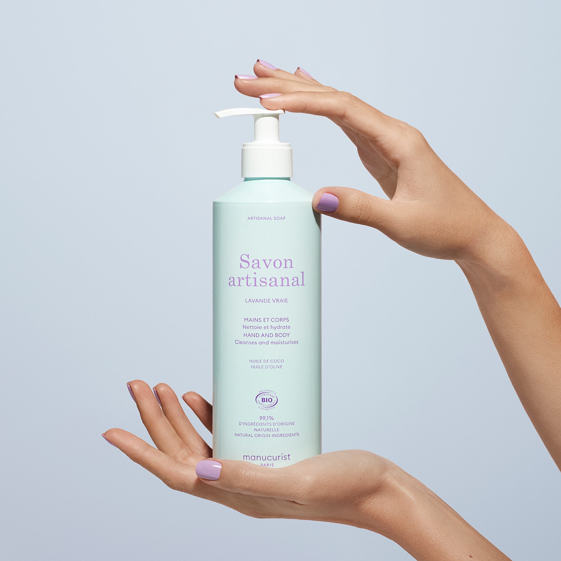 Savon Artisanal Parfum Lavande Vraie - Cosmos Organic - 500ml